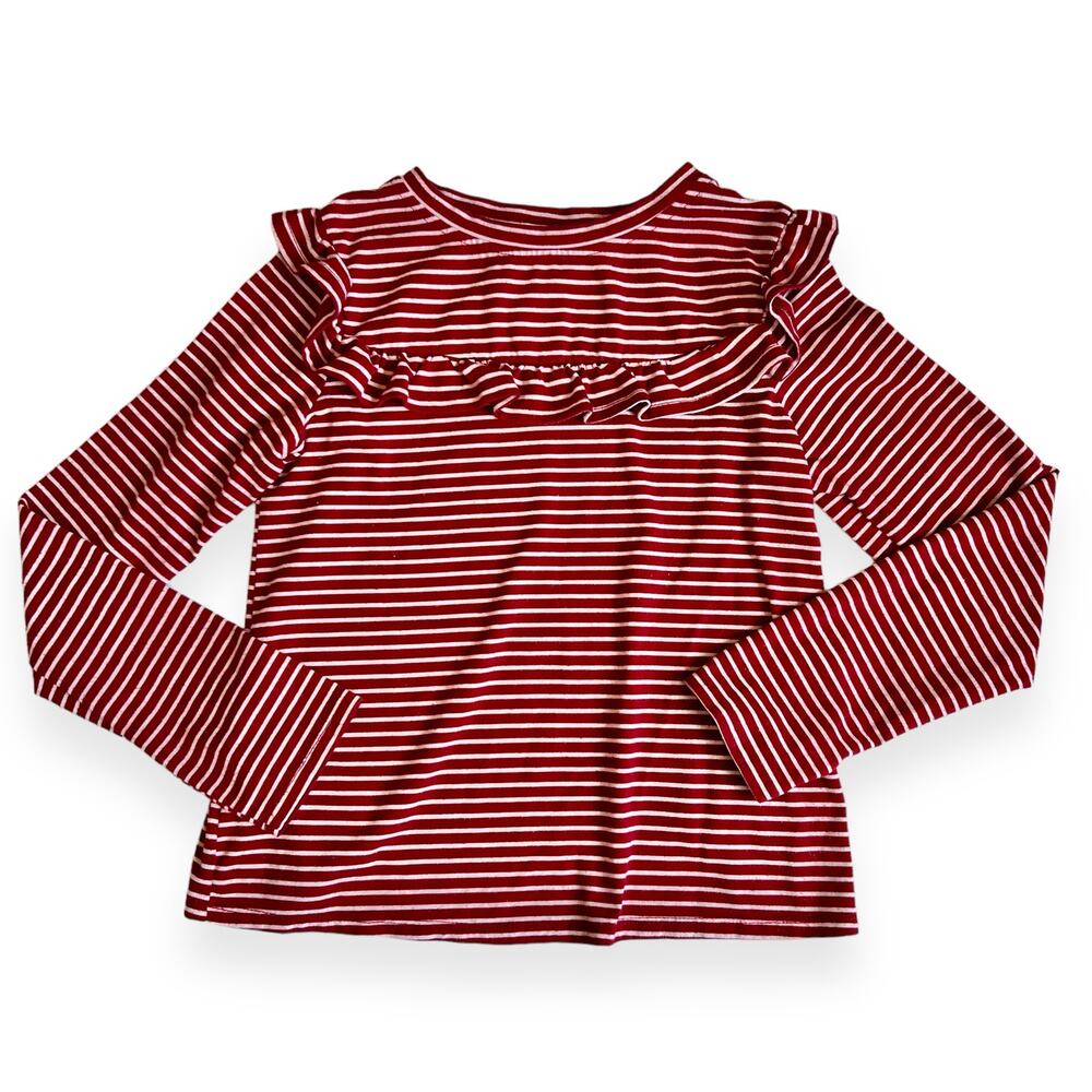Copper Key Red Striped Long Sleeve Top